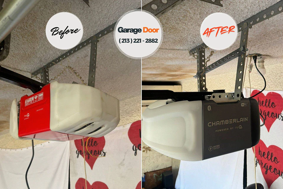 Before and after: garage door repair Montrose, PA